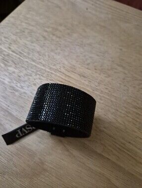RSVP Black Pave Crystal Wide Cuff Bracelet New With Tags